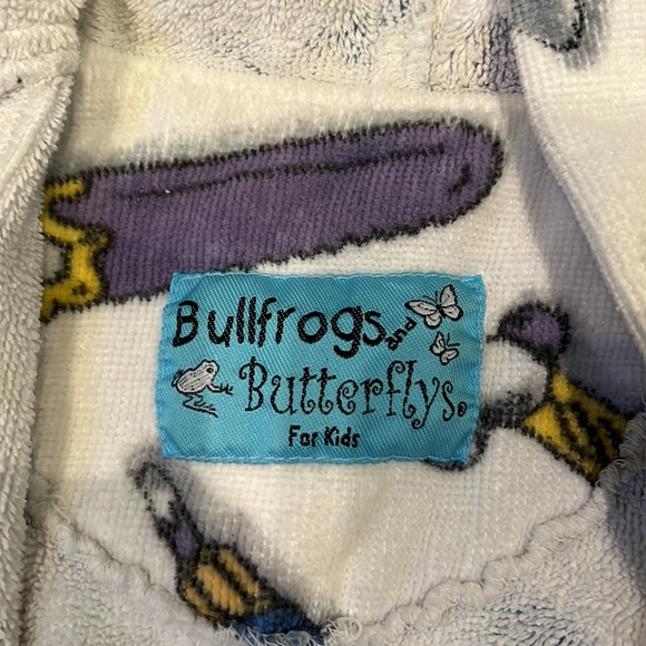 Bullfrogs & Butterflies kids robe with tools design size small - Picture 3 of 6